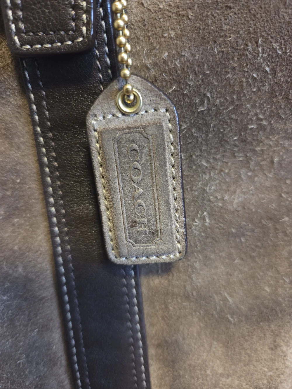 Coach suede tote